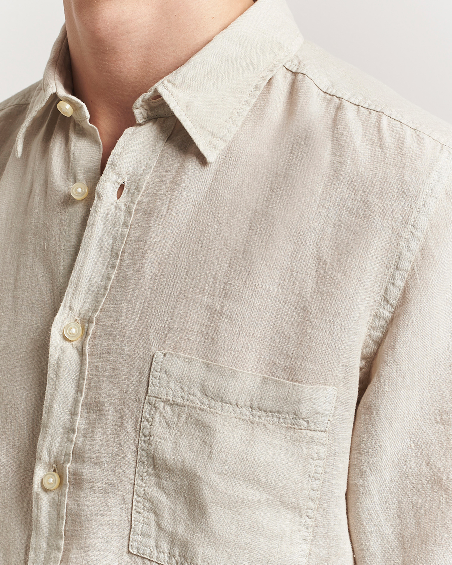 Hombres | Camisas | BOSS ORANGE | Relegant Linen Shirt Light Beige