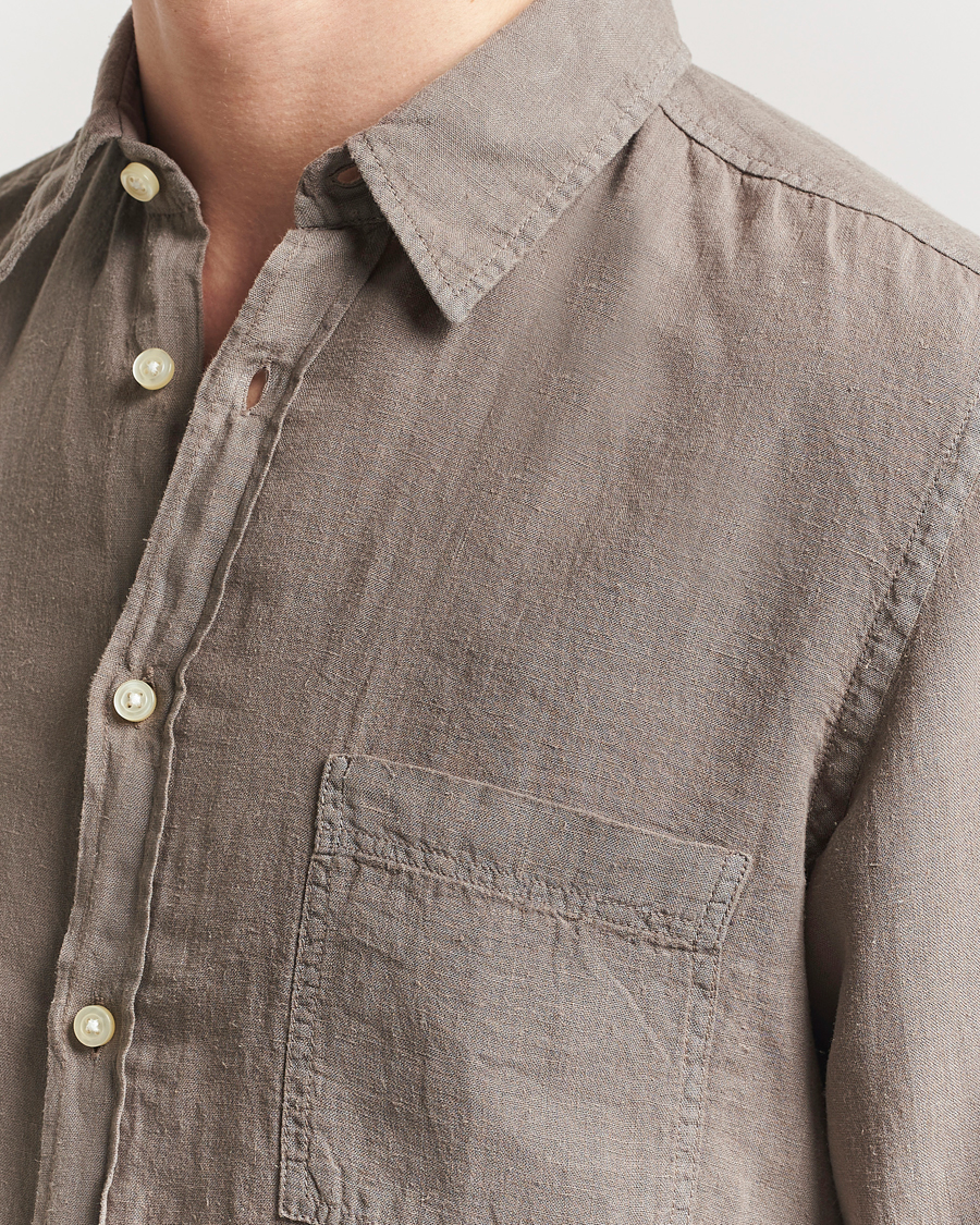 Hombres | Camisas | BOSS ORANGE | Relegant Linen Shirt Open Beige