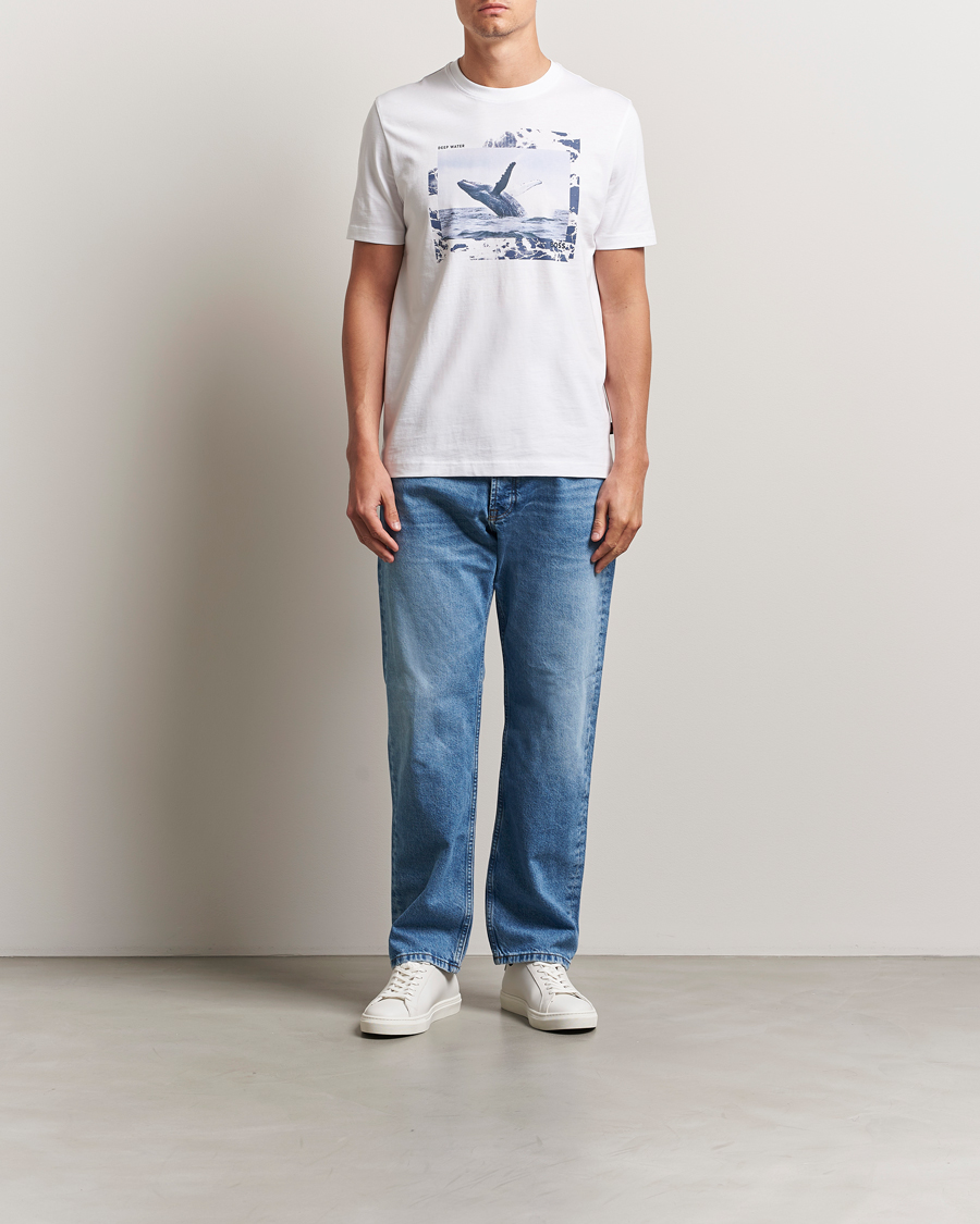 Hombres | Camisetas | BOSS ORANGE | Dunetrace Printed Crew Neck T-Shirt White