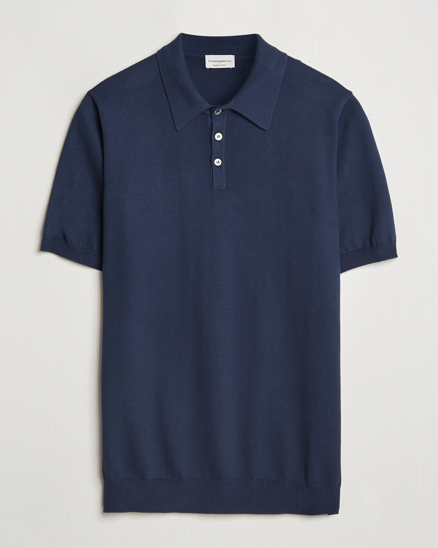 Hombres | Polos | Morgano | Supersoft Egyptian Cotton Polo Navy