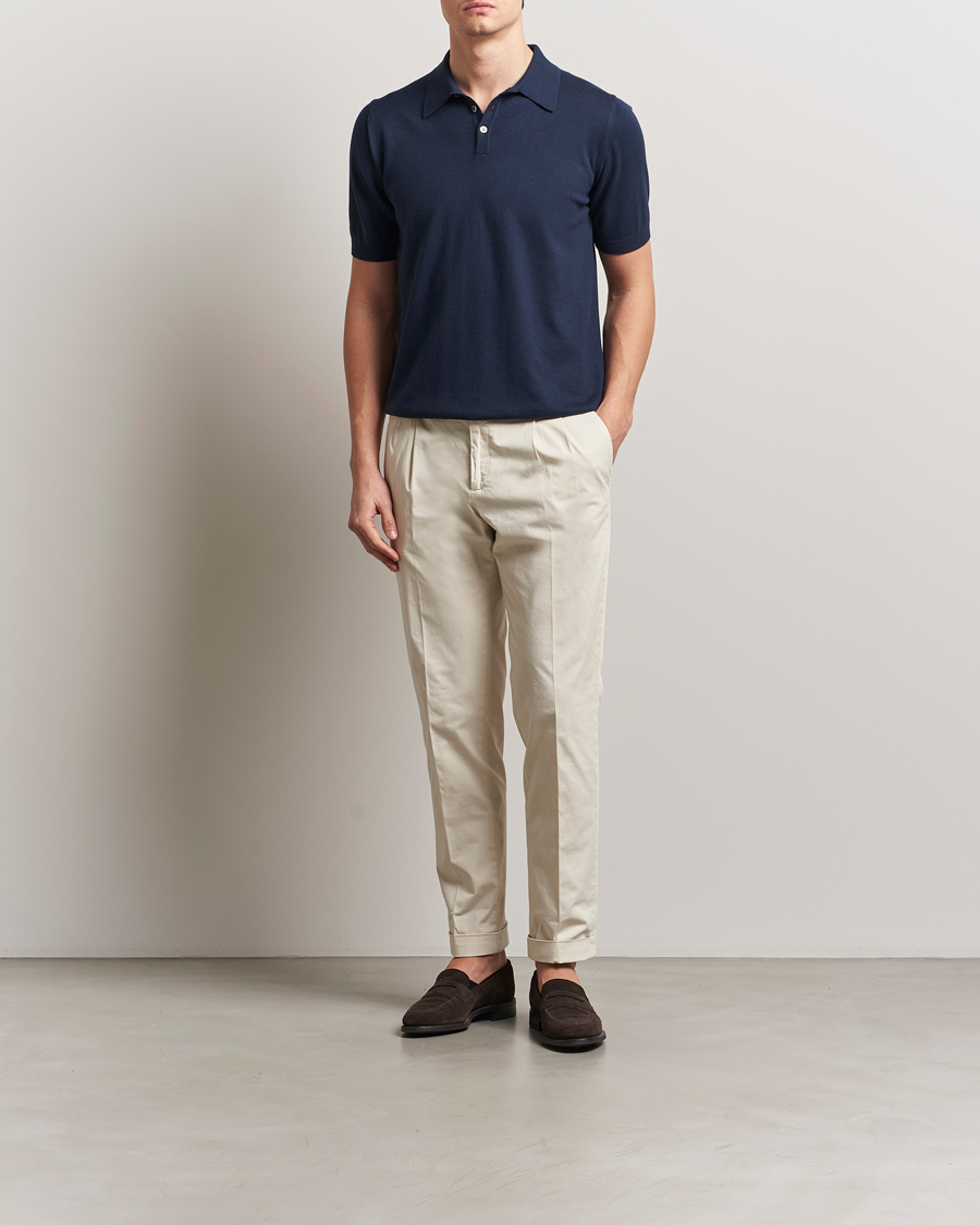 Hombres | Polos | Morgano | Supersoft Egyptian Cotton Polo Navy