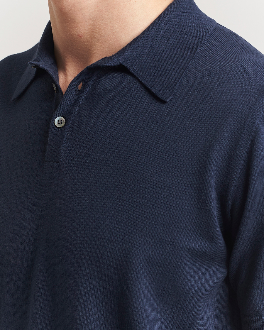 Hombres | Polos | Morgano | Supersoft Egyptian Cotton Polo Navy
