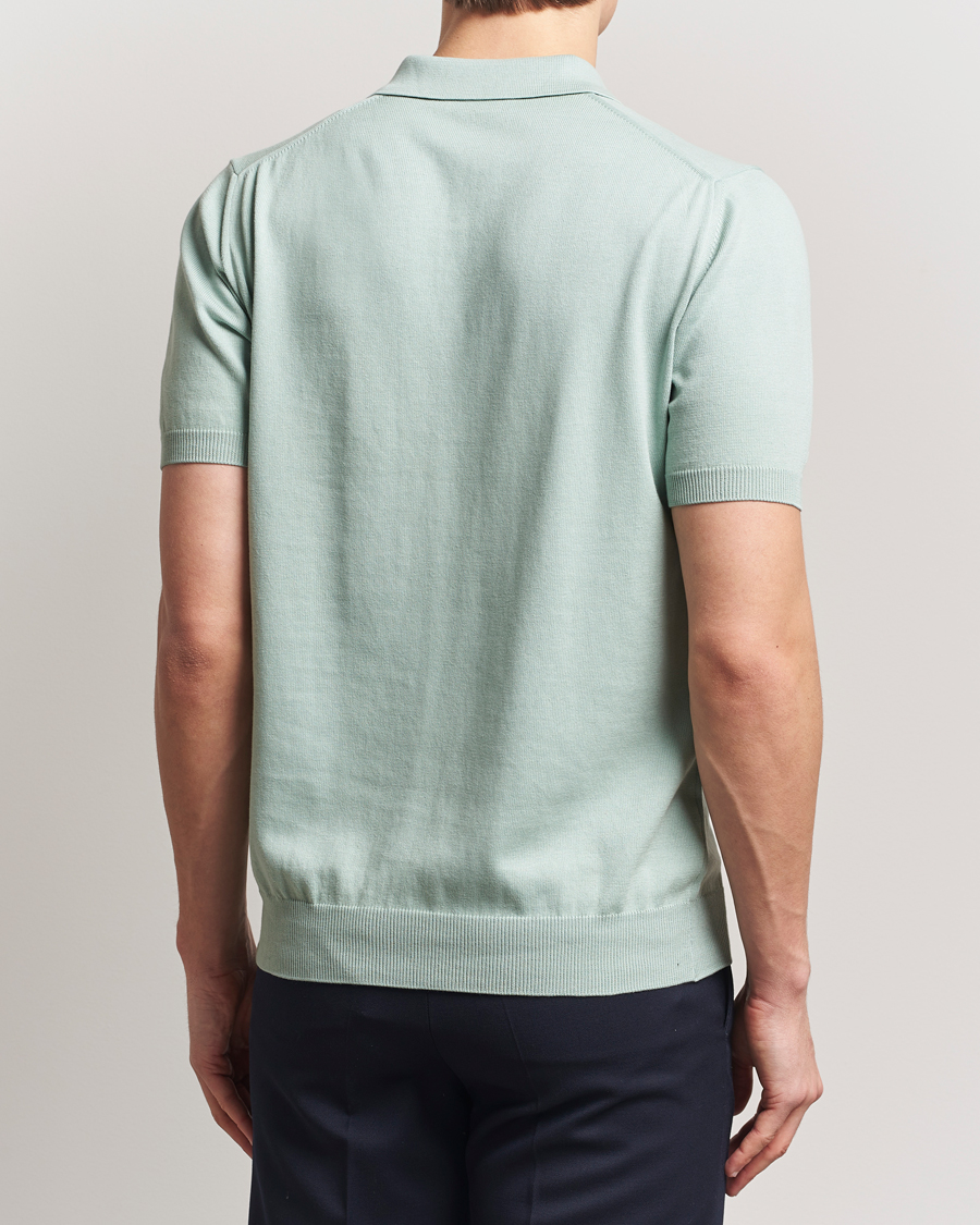 Hombres | Polos | Morgano | Supersoft Egyptian Cotton Polo Light Green