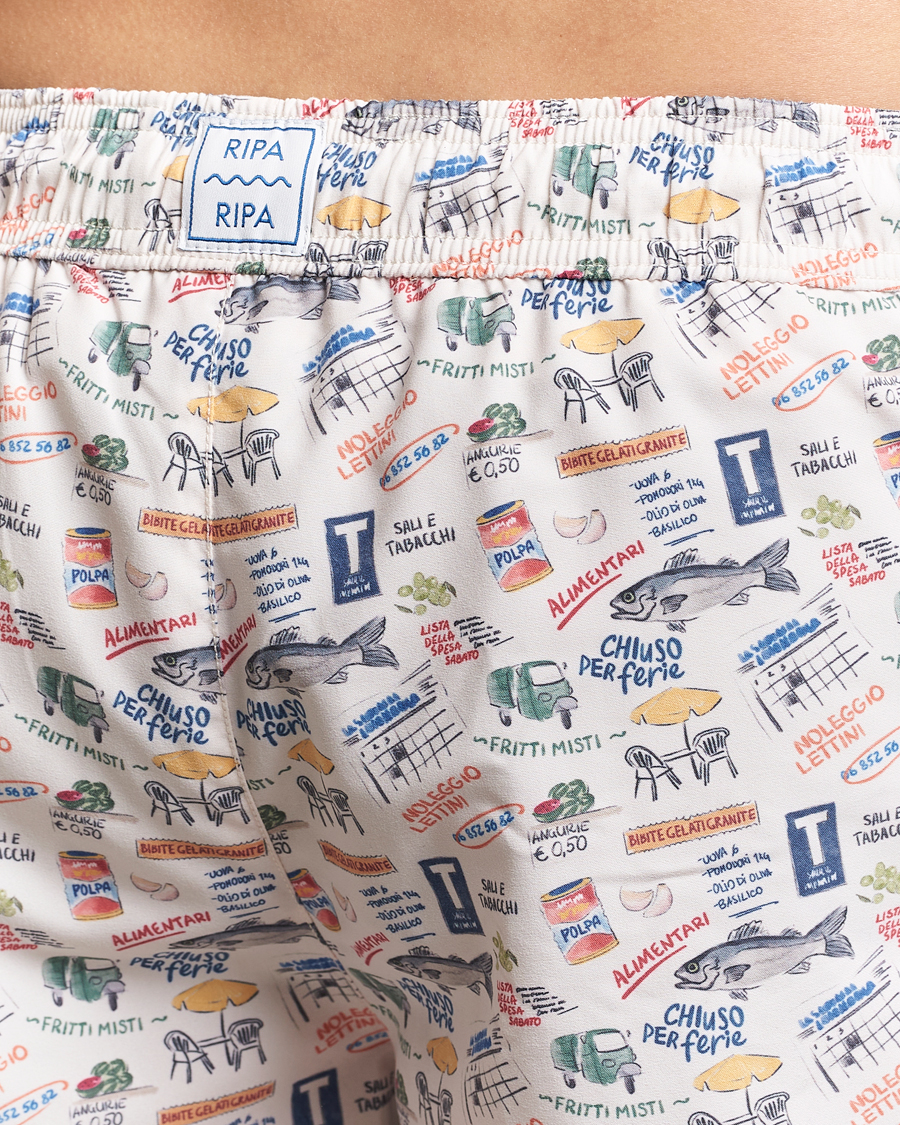 Hombres | Bañadores | Ripa Ripa | Printed Swimshorts Off White