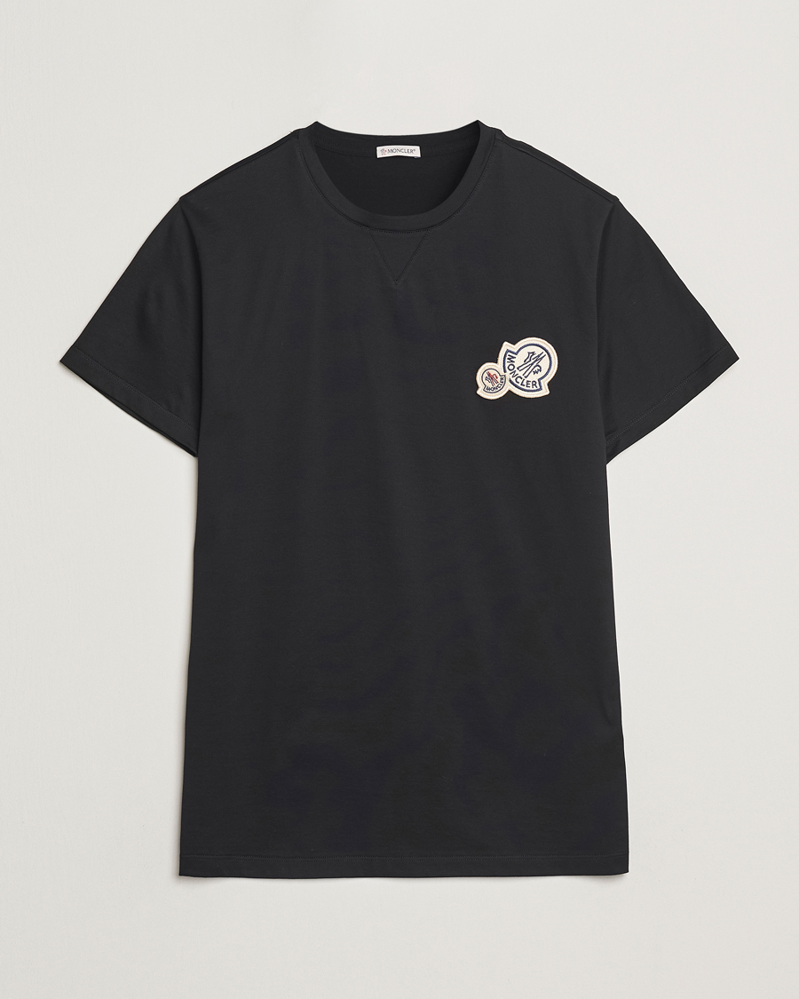 Hombres | Camisetas | Moncler | Double Logo T-Shirt Black