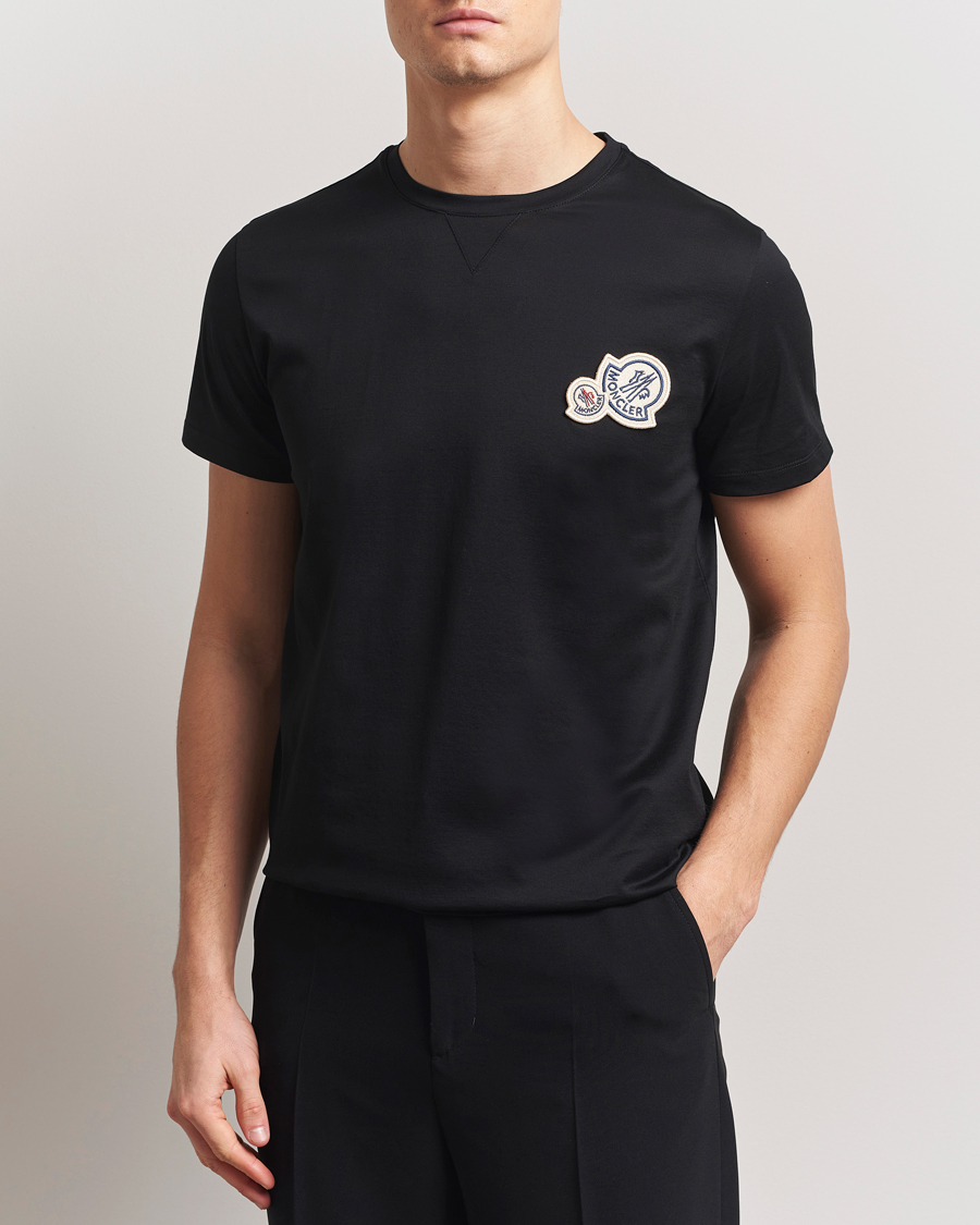Hombres | Camisetas | Moncler | Double Logo T-Shirt Black