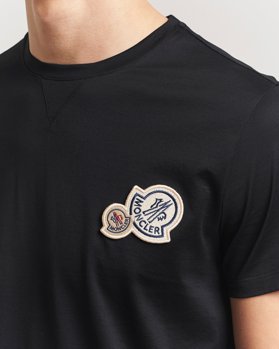 Hombres | Camisetas | Moncler | Double Logo T-Shirt Black