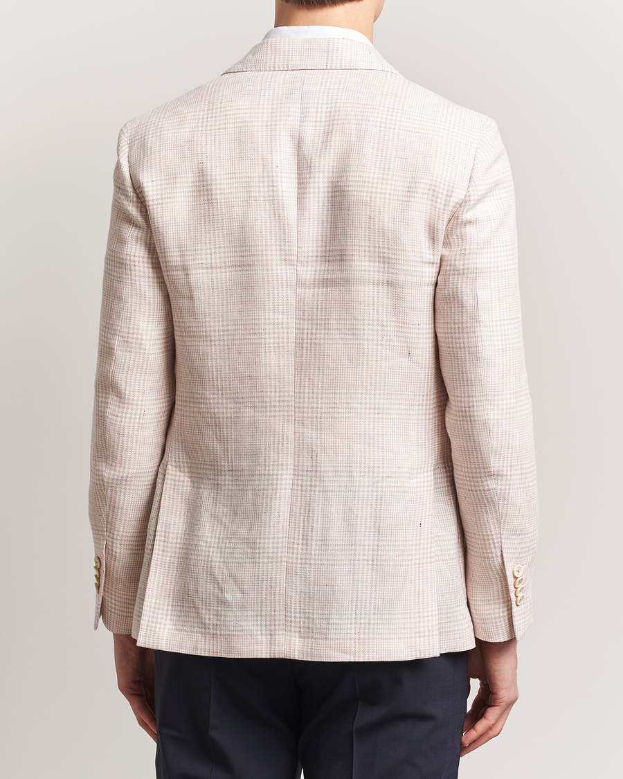 Hombres | Blazers | Lardini | Linen/Wool Glencheck Blazer Pink