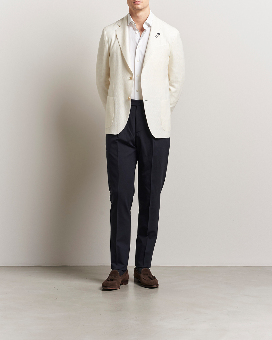 Hombres | Blazers | Lardini | Wool/Linen/Silk Blazer Beige