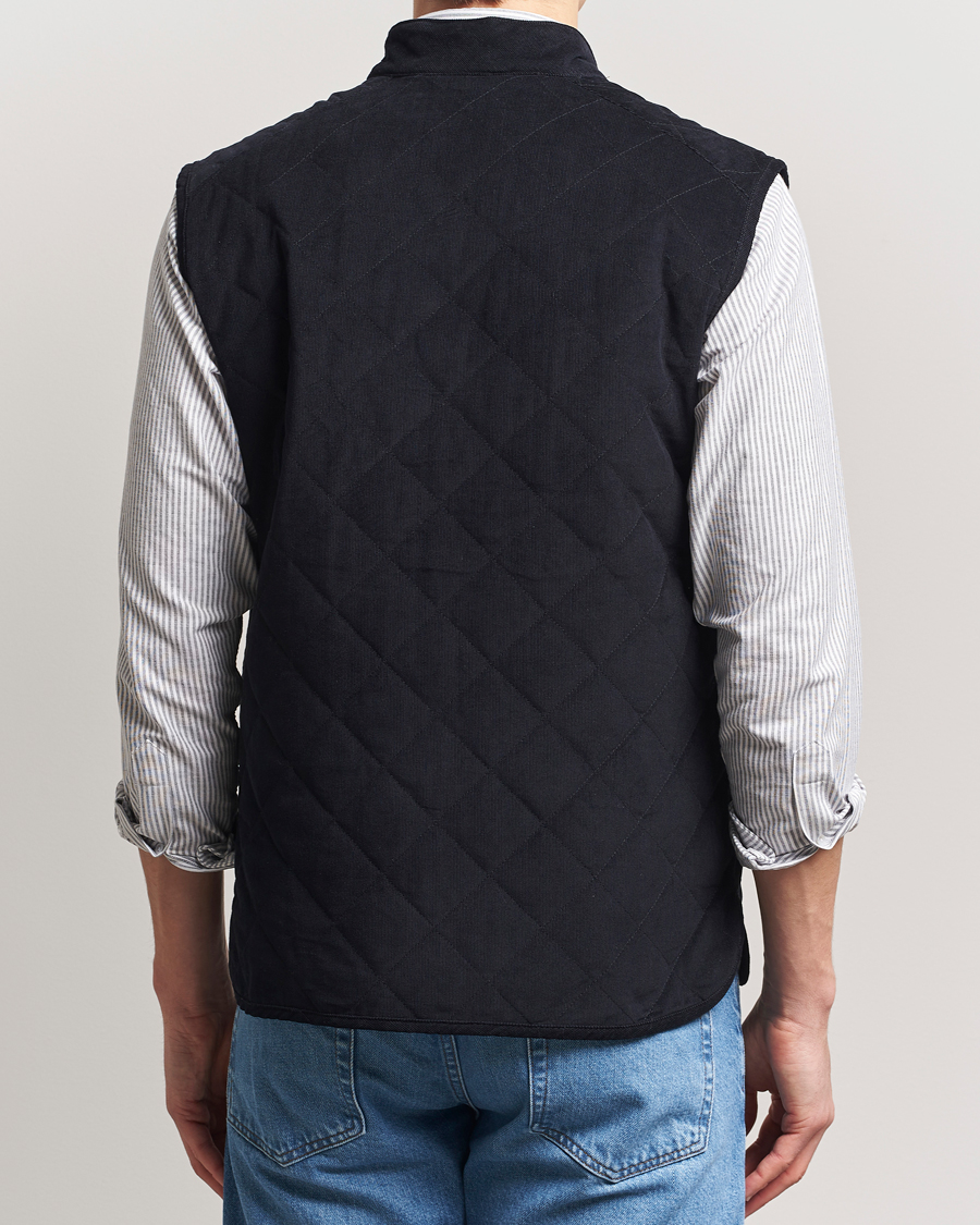 Hombres | Abrigos y chaquetas | Morris | Teddy Quilted Cord Vest Navy