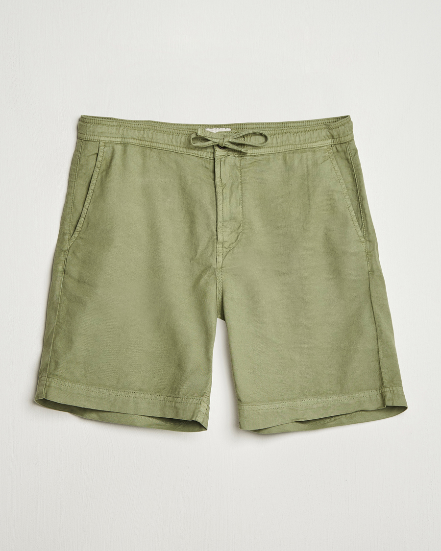 Hombres | Pantalones cortos | Morris | Fenix Linen/Cotton Shorts Olive