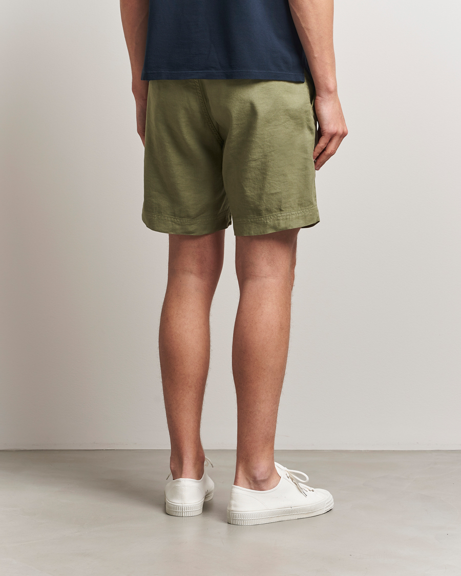 Hombres | Pantalones cortos | Morris | Fenix Linen/Cotton Shorts Olive