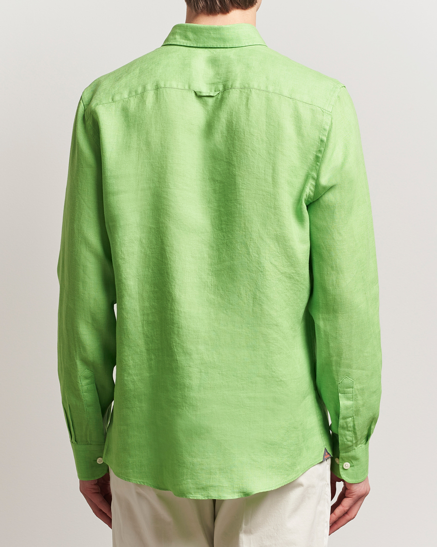 Hombres | Camisas | Morris | Douglas Linen Button Down Shirt Green