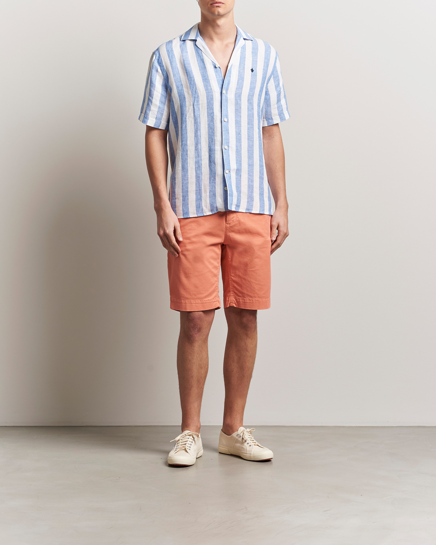 Hombres | Camisas | Morris | Resort Linen Shirt Blue