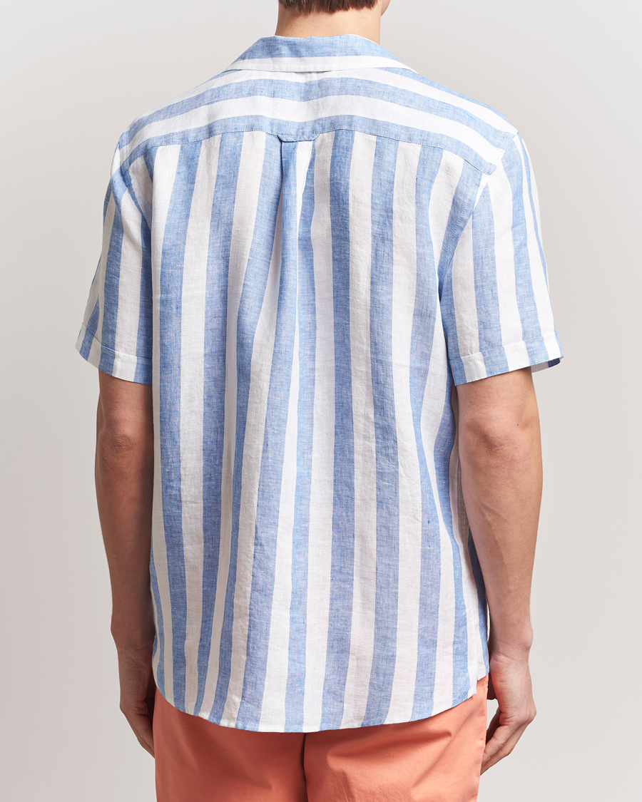 Hombres | Camisas | Morris | Resort Linen Shirt Blue