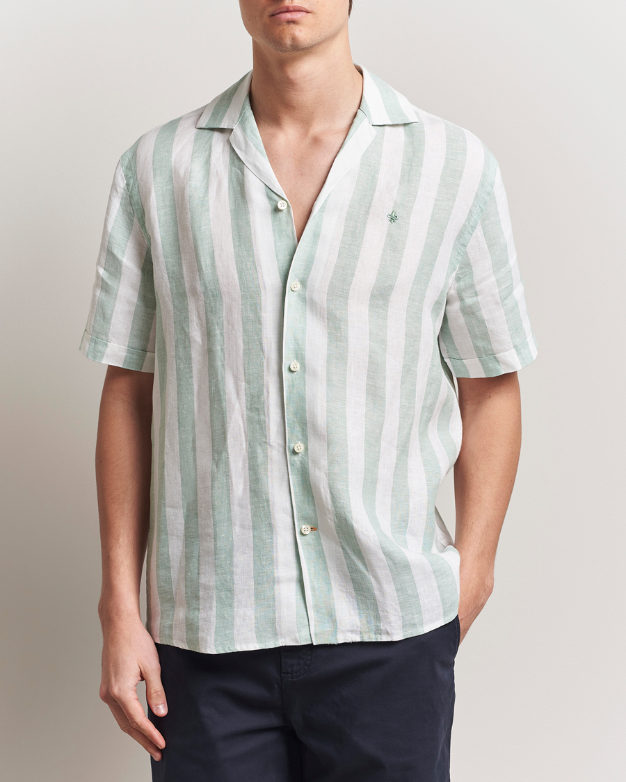 Hombres | Camisas | Morris | Resort Linen Shirt Green
