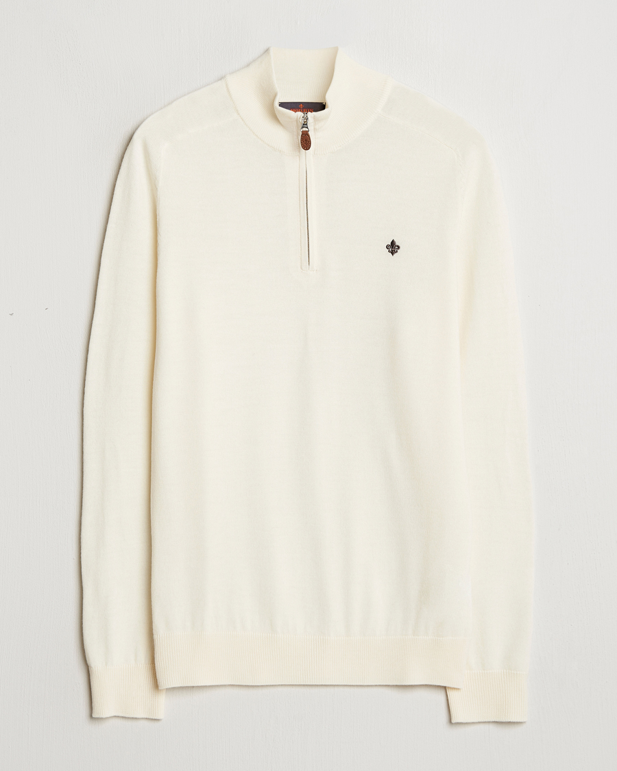Hombres | Jerséis y prendas de punto | Morris | John Merino Half Zip White