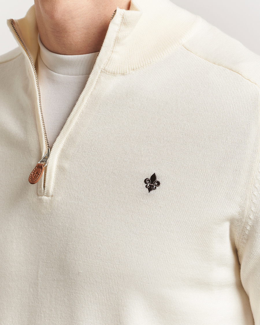 Hombres | Jerséis y prendas de punto | Morris | John Merino Half Zip White