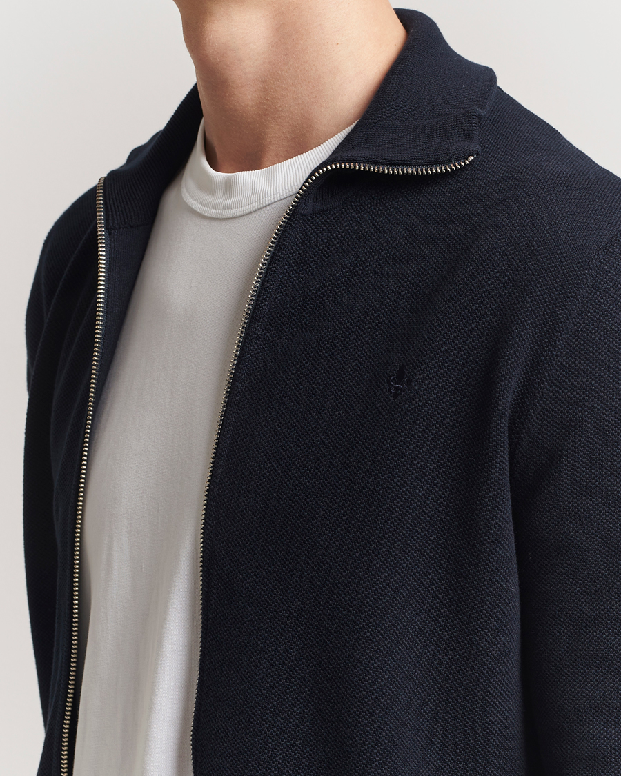 Hombres | Jerséis y prendas de punto | Morris | Jake Zip Cardigan Dark Blue