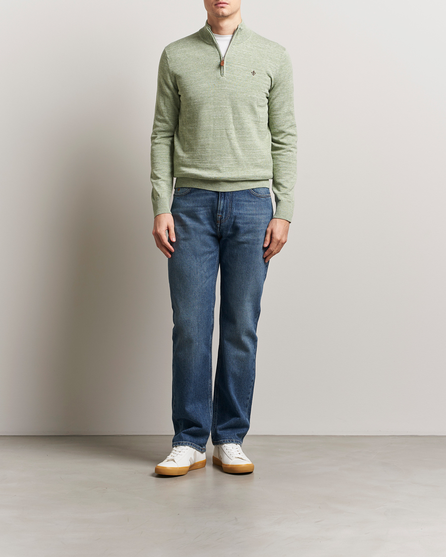 Hombres | Jerséis y prendas de punto | Morris | Randall Half Zip Green