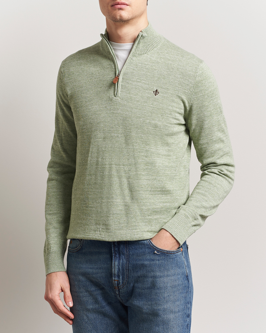 Hombres | Jerséis y prendas de punto | Morris | Randall Half Zip Green