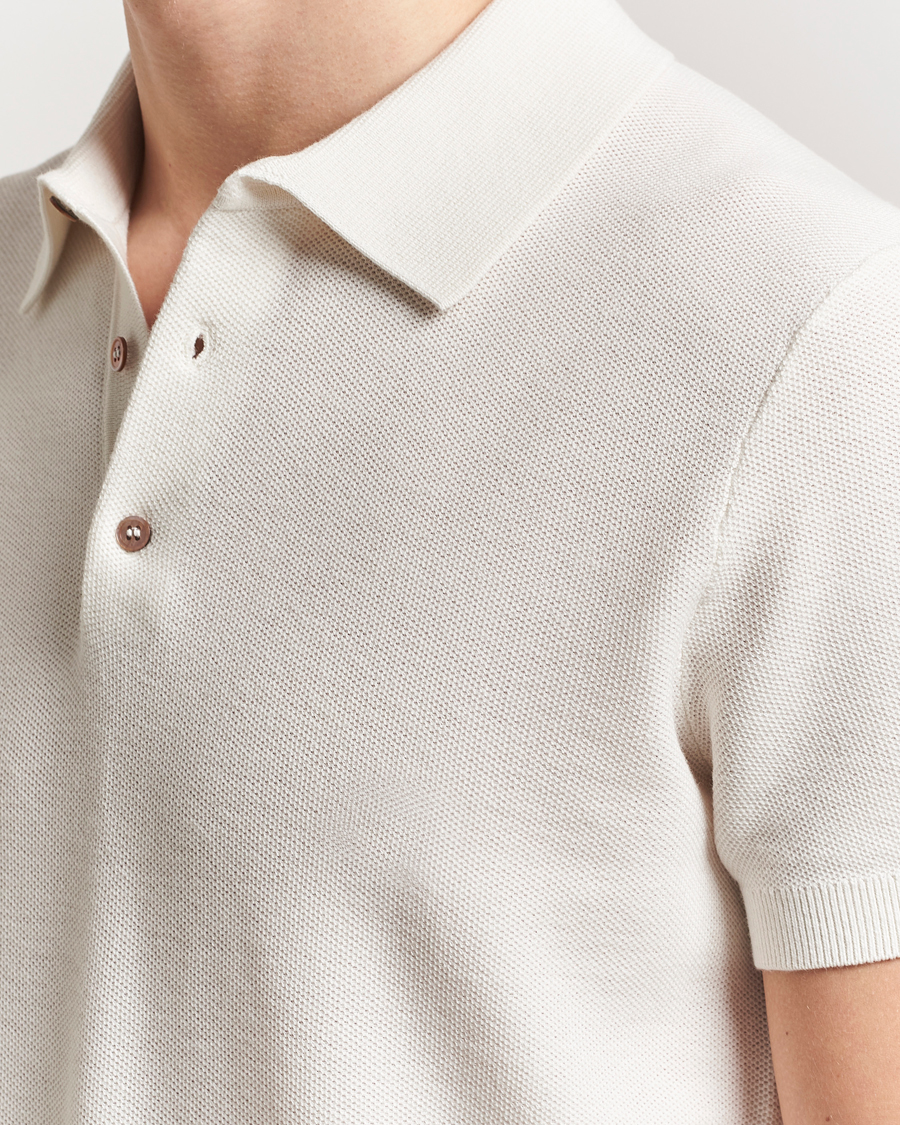 Hombres | Polos | Morris | Walter Knitted Polo Off White
