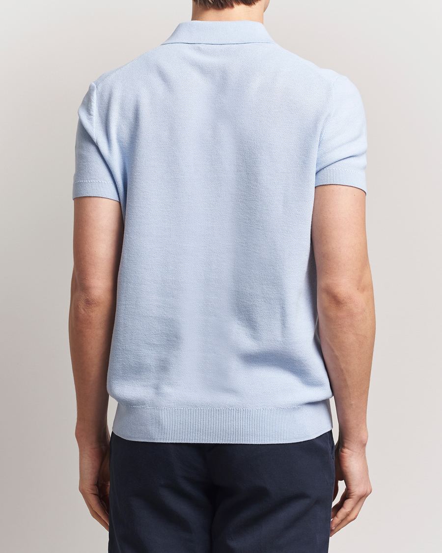 Hombres | Polos | Morris | Walter Knitted Polo Light Blue