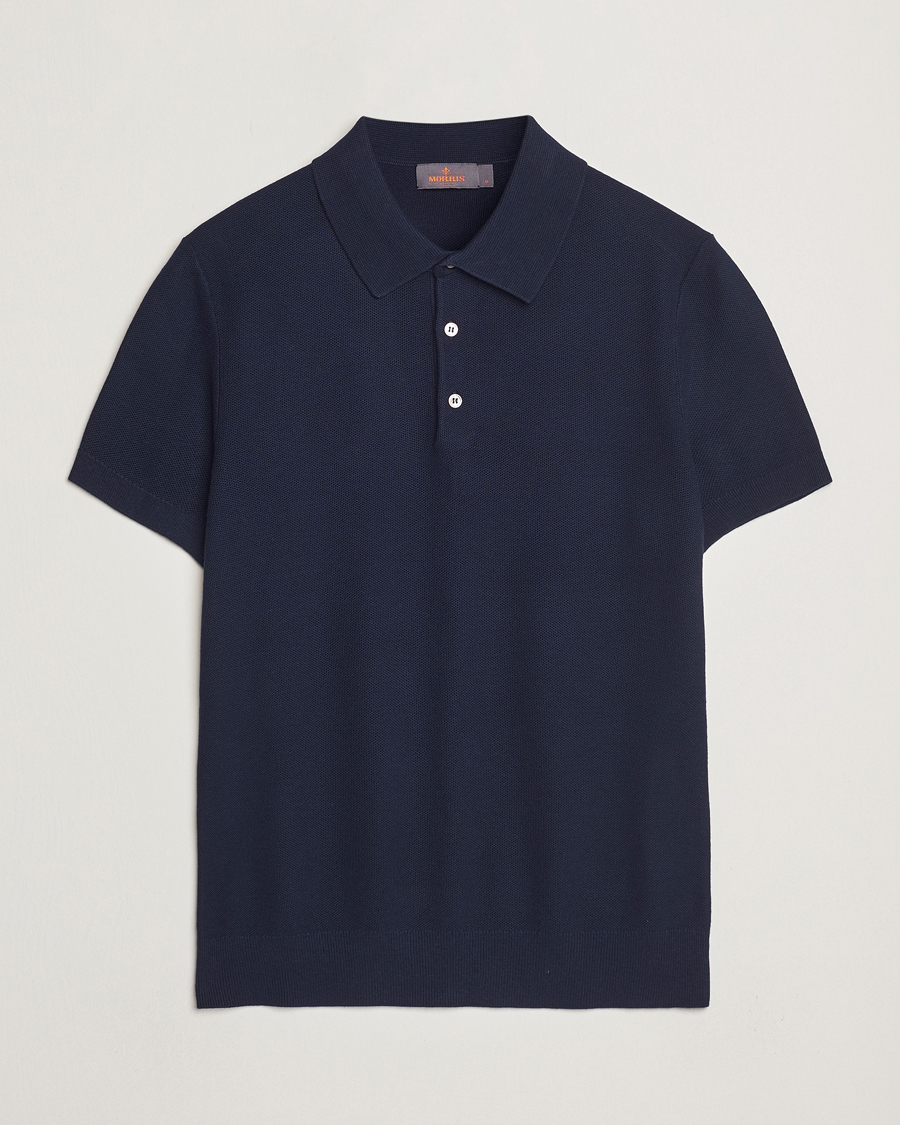 Hombres | Polos | Morris | Walter Knitted Polo Navy