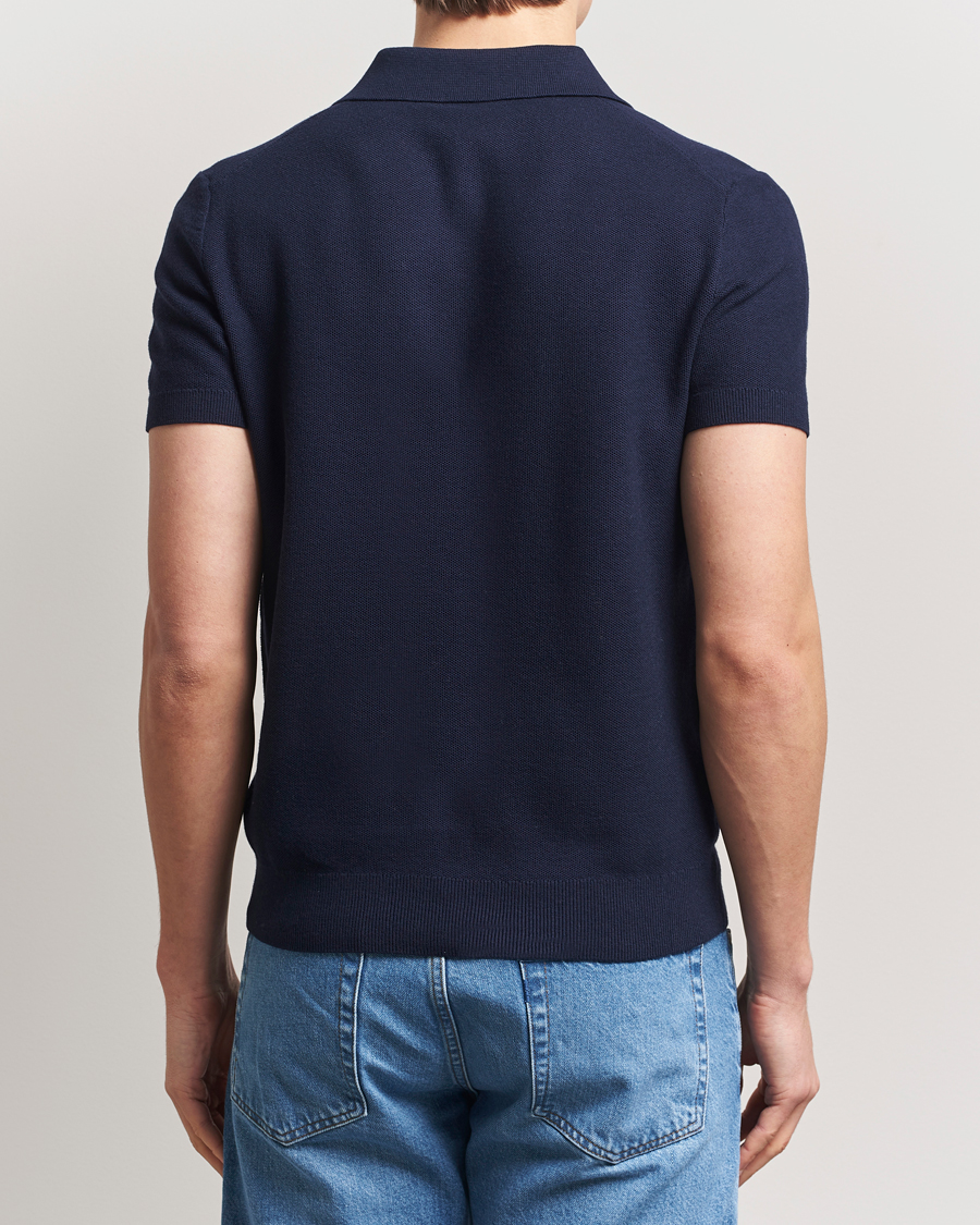 Hombres | Polos | Morris | Walter Knitted Polo Navy