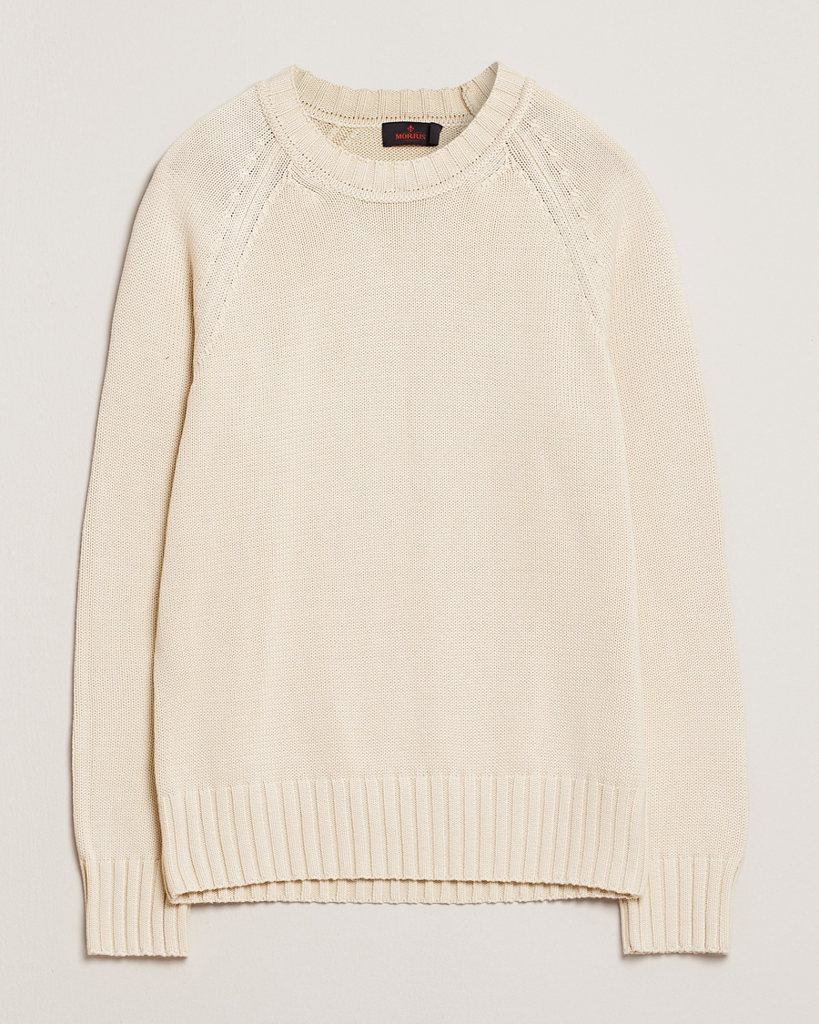 Hombres | Jerséis y prendas de punto | Morris | Brooks Crew O-Neck Off White