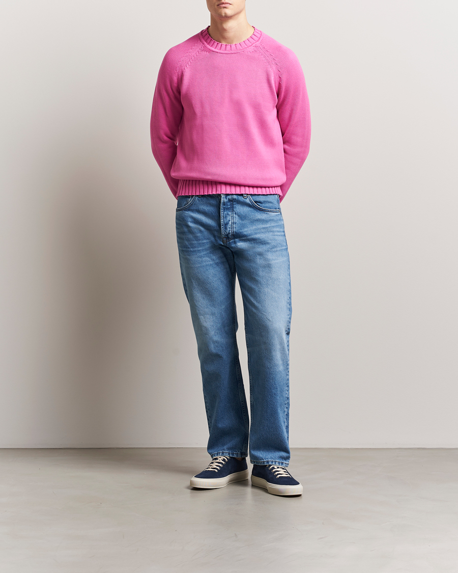 Hombres | Jerséis y prendas de punto | Morris | Brooks Crew O-Neck Cerise