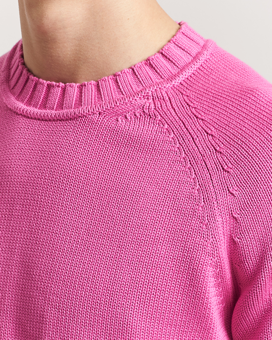 Hombres | Jerséis y prendas de punto | Morris | Brooks Crew O-Neck Cerise