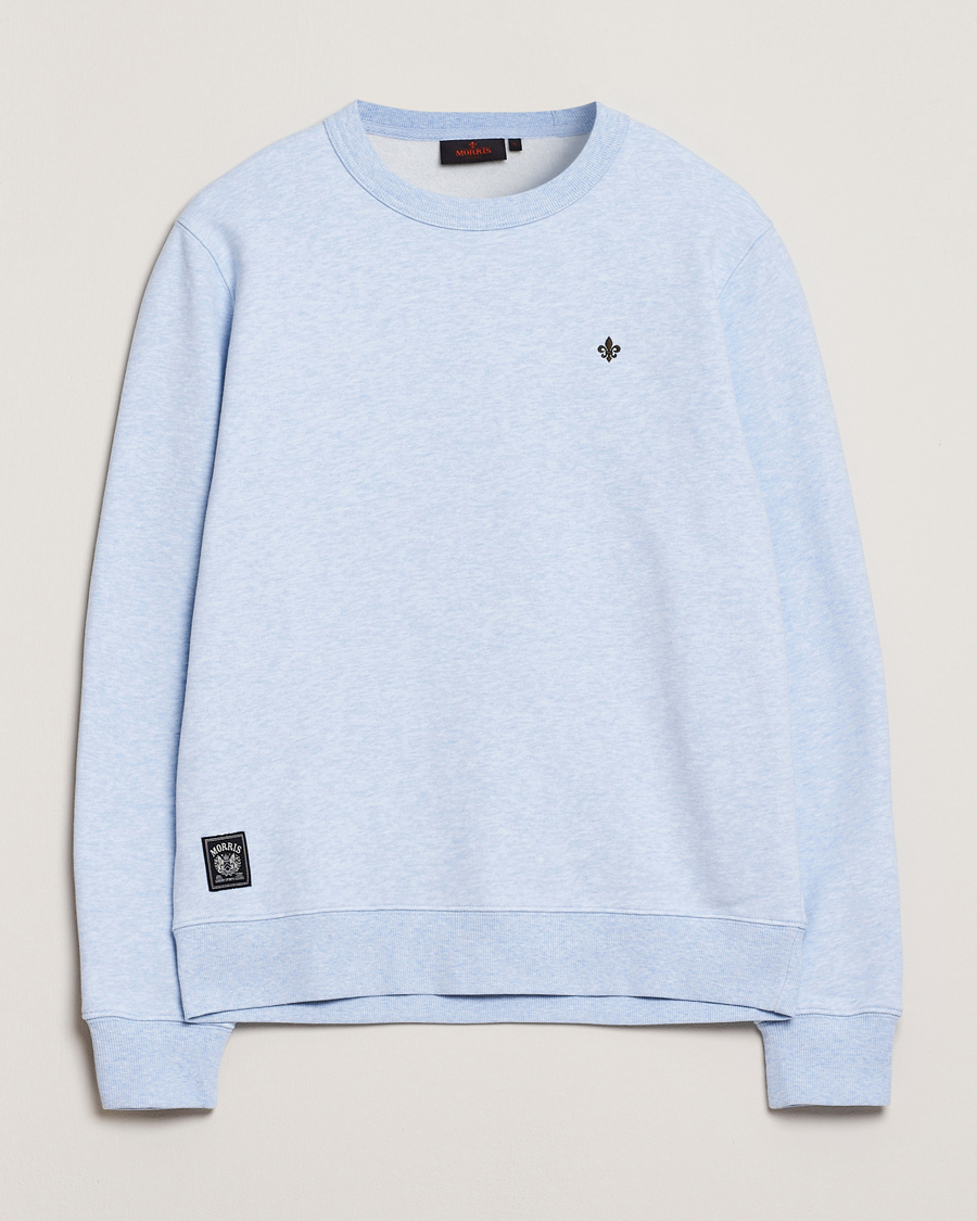 Hombres | Jerséis y prendas de punto | Morris | Brandon Lily Sweatshirt Light Blue