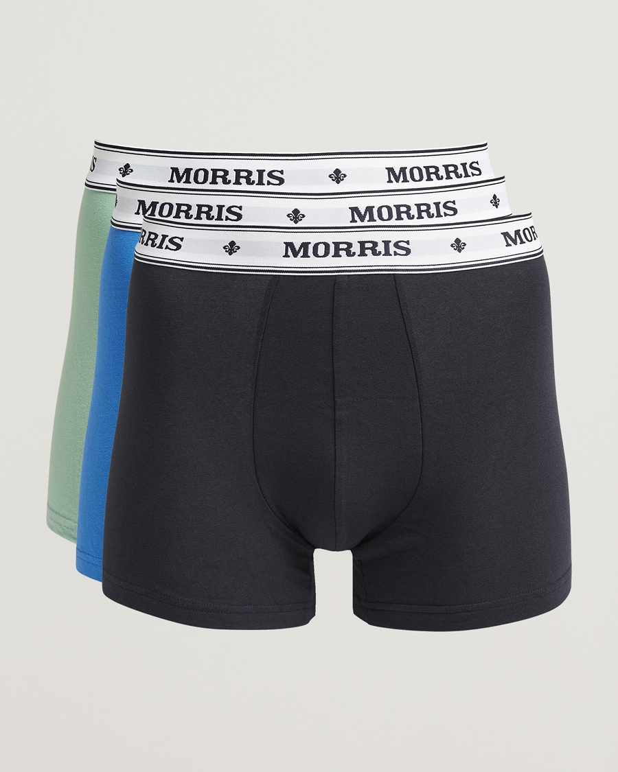 Hombres | Ropa interior y calcetines | Morris | 3-Pack Boxer Briefs Navy/Green/Blue