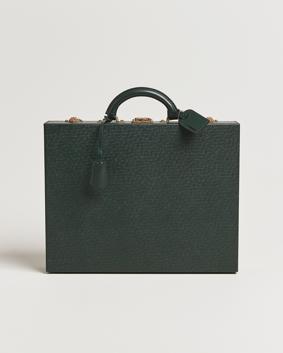 Hombres | Louis Vuitton Pre-Owned Diplomat Briefcase Taiga Green | Louis Vuitton Pre-Owned | Diplomat Briefcase Taiga Green