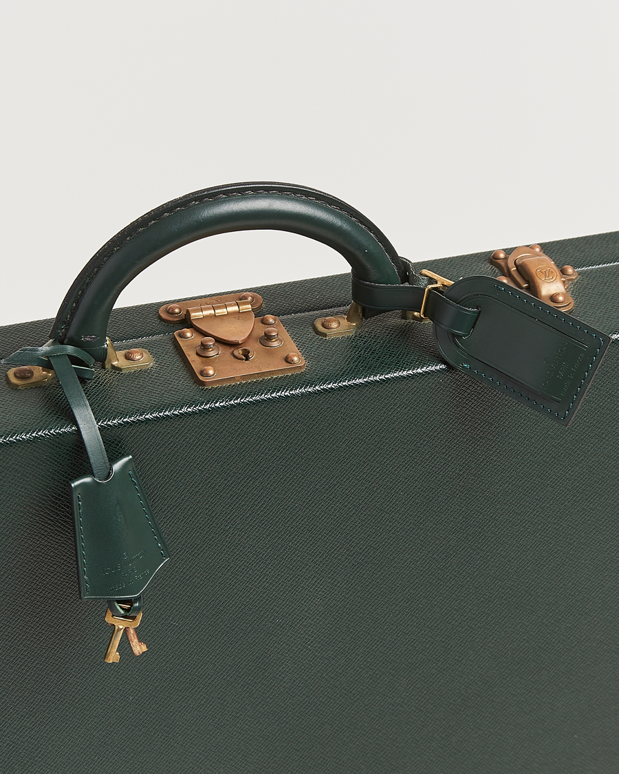 Hombres | Louis Vuitton Pre-Owned Diplomat Briefcase Taiga Green | Louis Vuitton Pre-Owned | Diplomat Briefcase Taiga Green