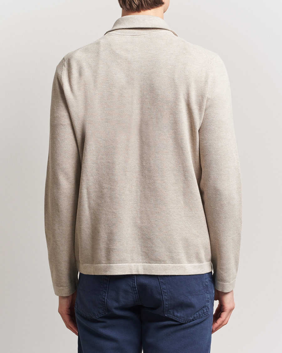 Hombres | Jerséis y prendas de punto | Morris | Jake Cotton Half Zip Khaki