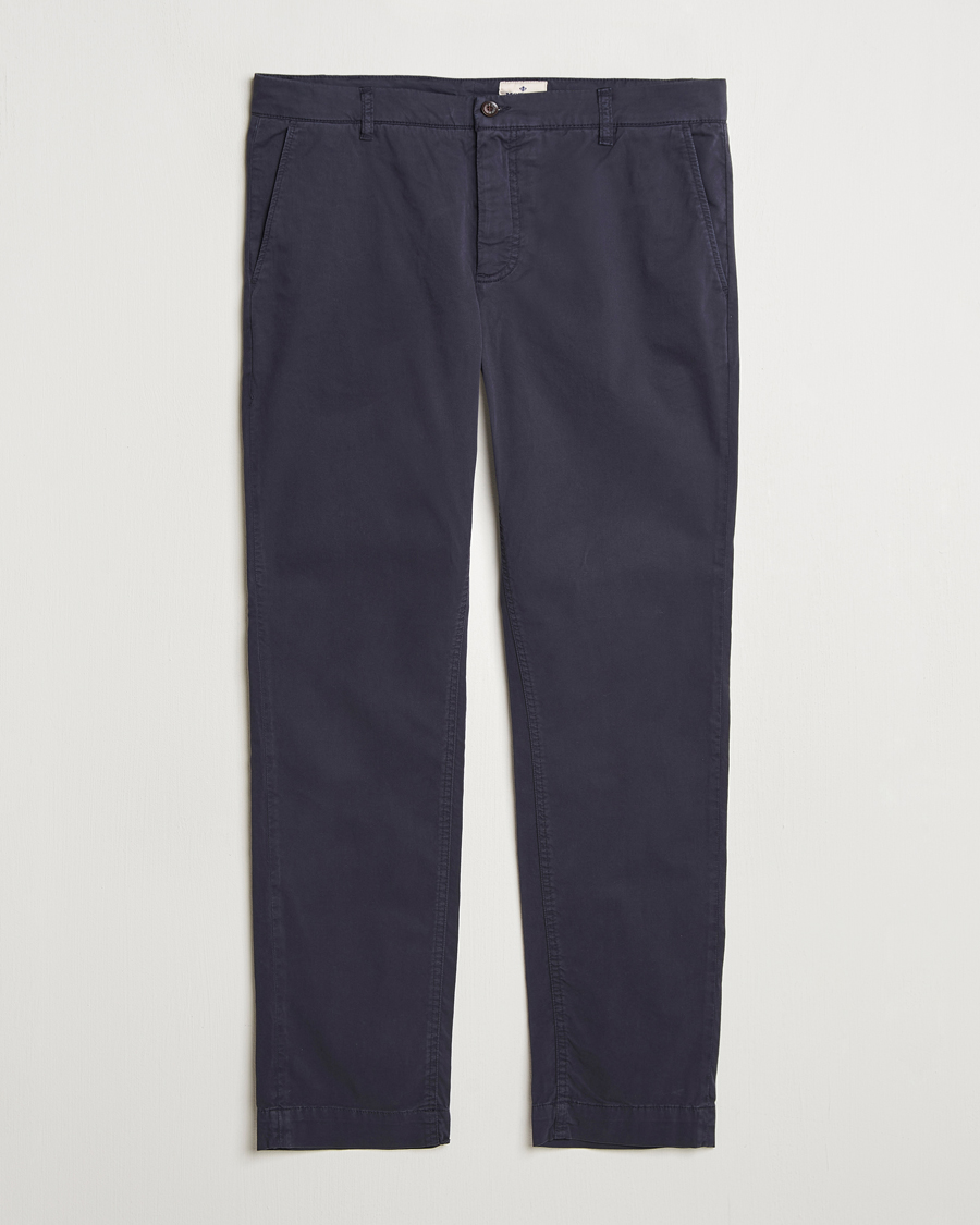 Hombres | Pantalones | Morris | Jeffrey Summer Chino Dark Blue
