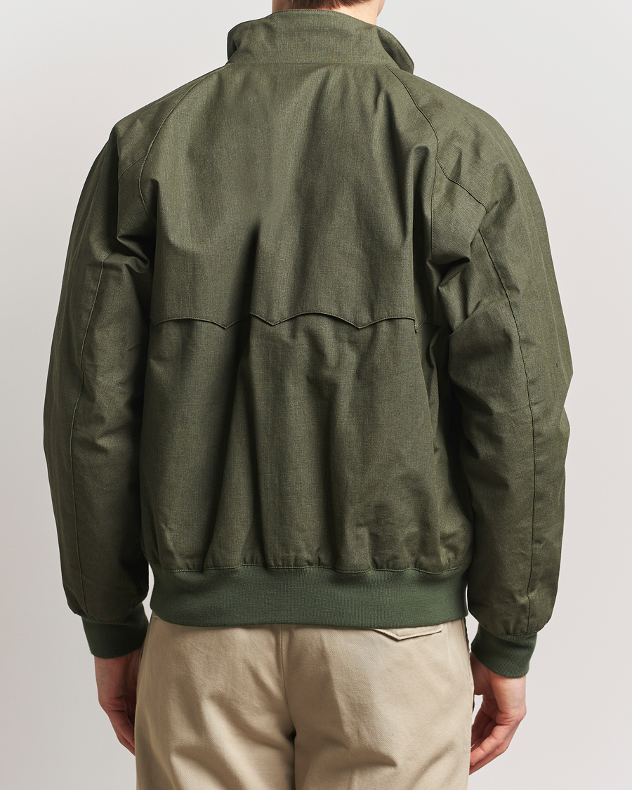 Hombres | Abrigos y chaquetas | Baracuta | Tent Cloth Coated Cotton/Linen G9 Jacket Green