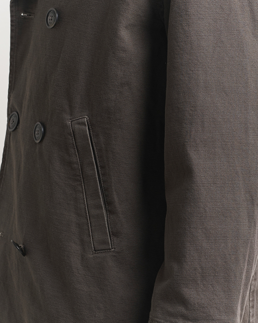 Hombres | Abrigos y chaquetas | Baracuta | Garment Dyed Canvas Peacoat Faded Black