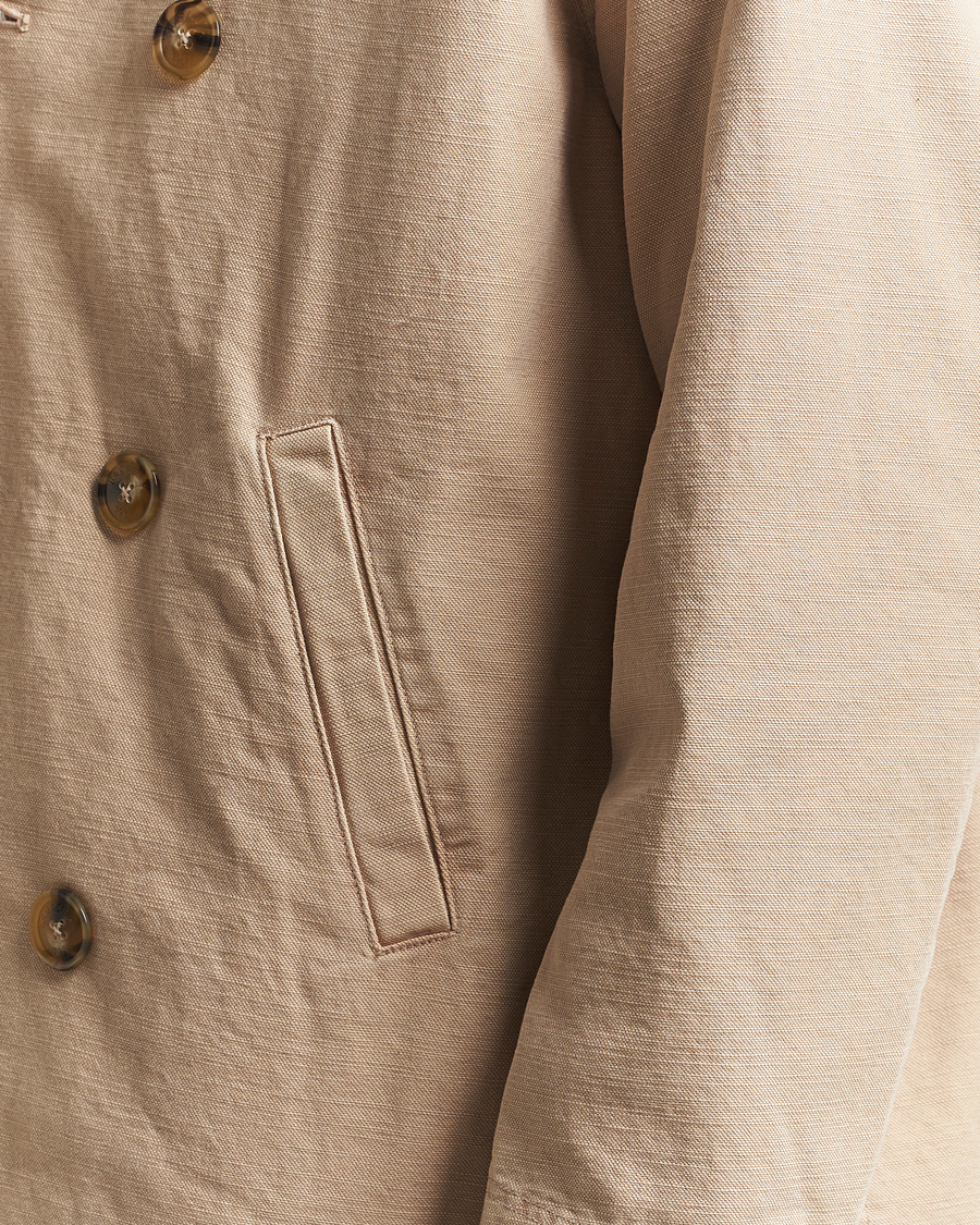 Hombres | Abrigos y chaquetas | Baracuta | Garment Dyed Canvas Peacoat British Khaki