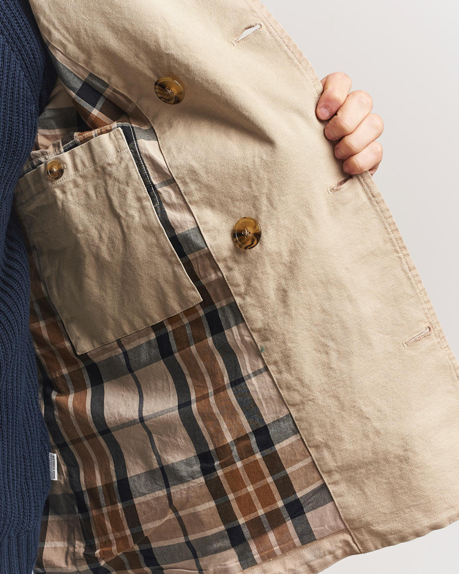 Hombres | Abrigos y chaquetas | Baracuta | Garment Dyed Canvas Peacoat British Khaki