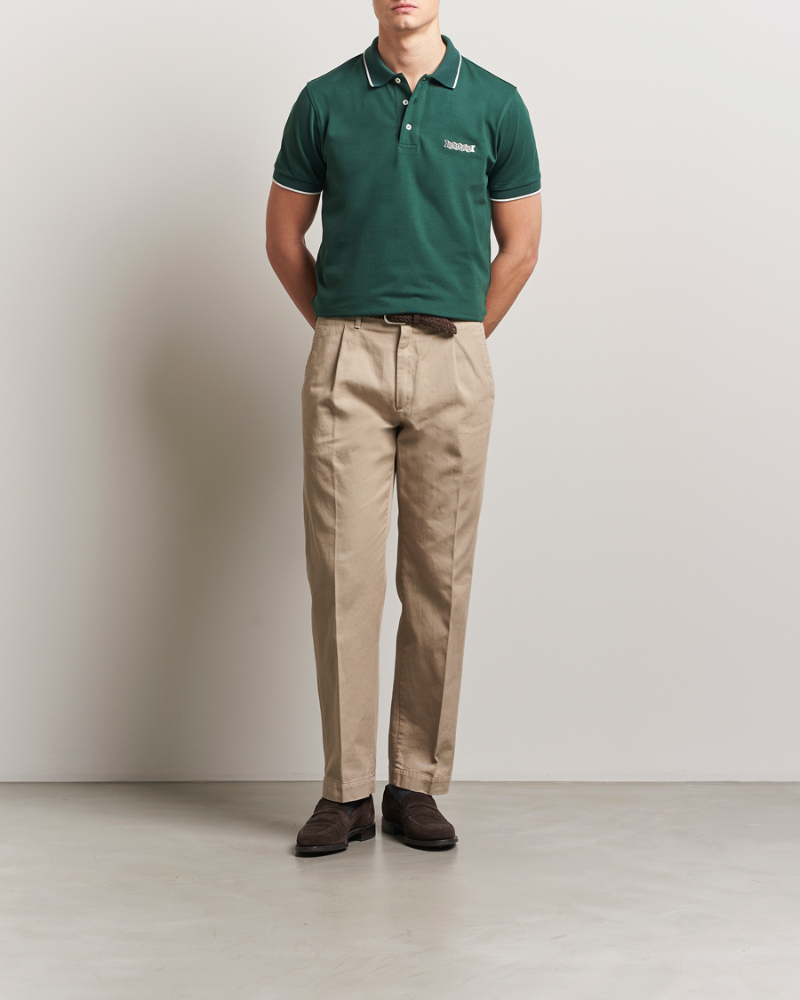 Hombres | Polos | Baracuta | Short Sleeve Cotton Jersey Polo Racing Green