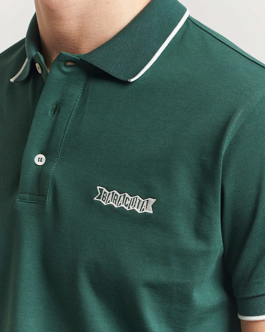 Hombres | Polos | Baracuta | Short Sleeve Cotton Jersey Polo Racing Green