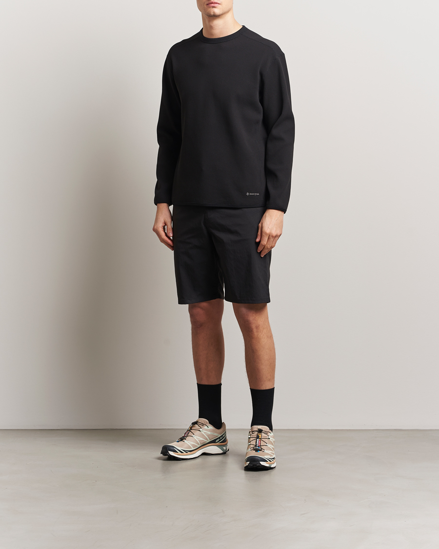 Hombres | Camisetas | Snow Peak | Dry Waffle Long Sleeve T-Shirt Black