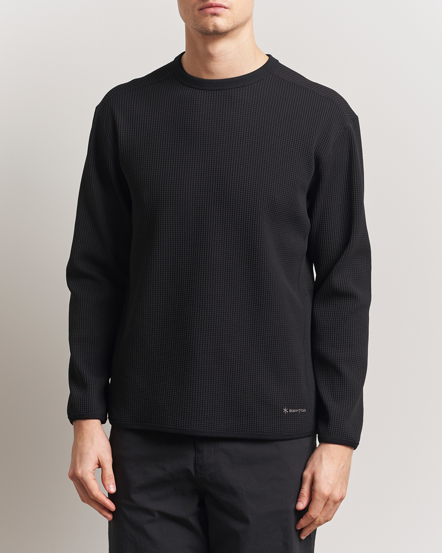 Hombres | Camisetas | Snow Peak | Dry Waffle Long Sleeve T-Shirt Black