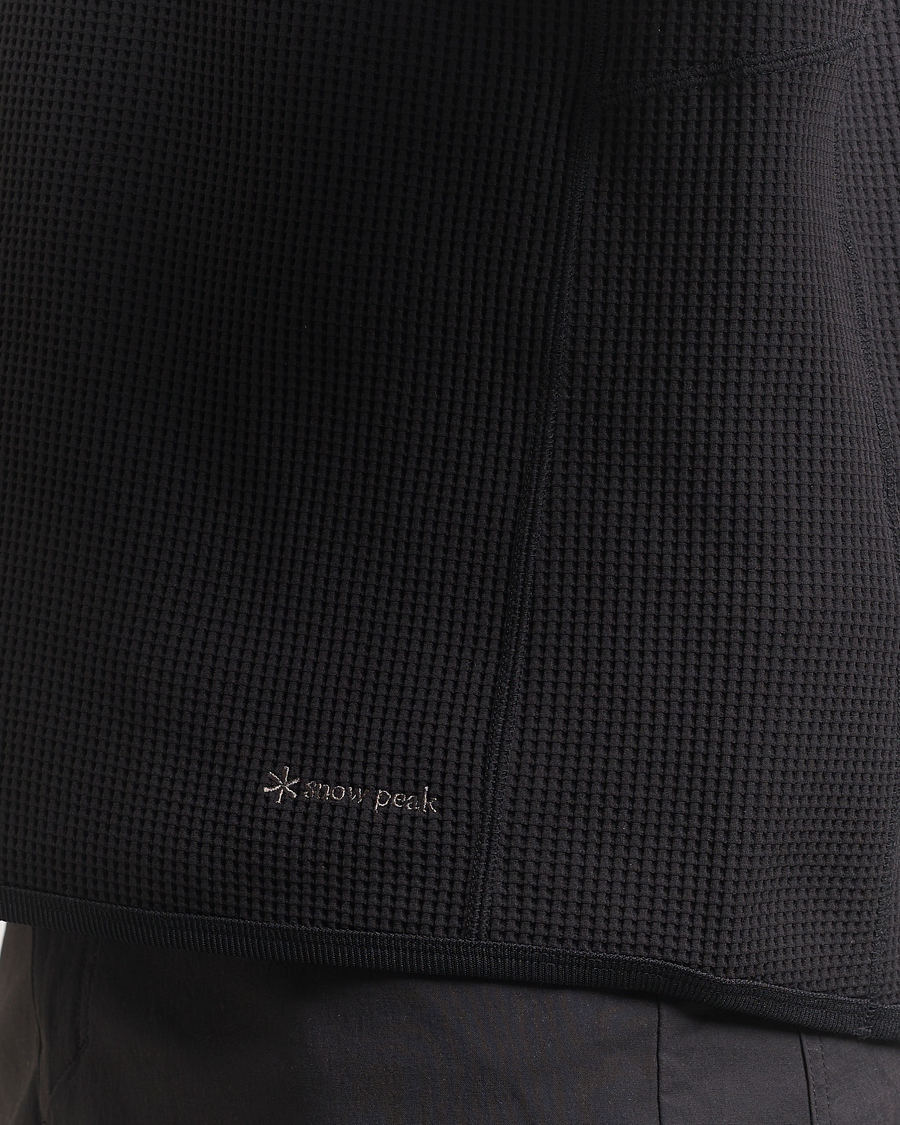 Hombres | Camisetas | Snow Peak | Dry Waffle Long Sleeve T-Shirt Black