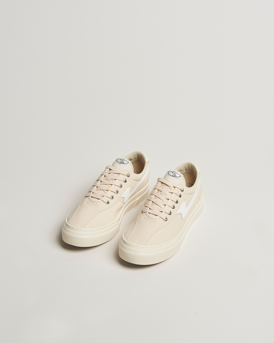Hombres | Zapatillas | Stepney Workers Club | Dellow S-Strike Cupsole Canvas Sneaker Ecru/White