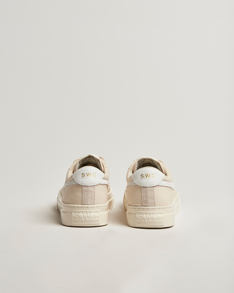 Hombres | Zapatillas | Stepney Workers Club | Dellow S-Strike Cupsole Canvas Sneaker Ecru/White