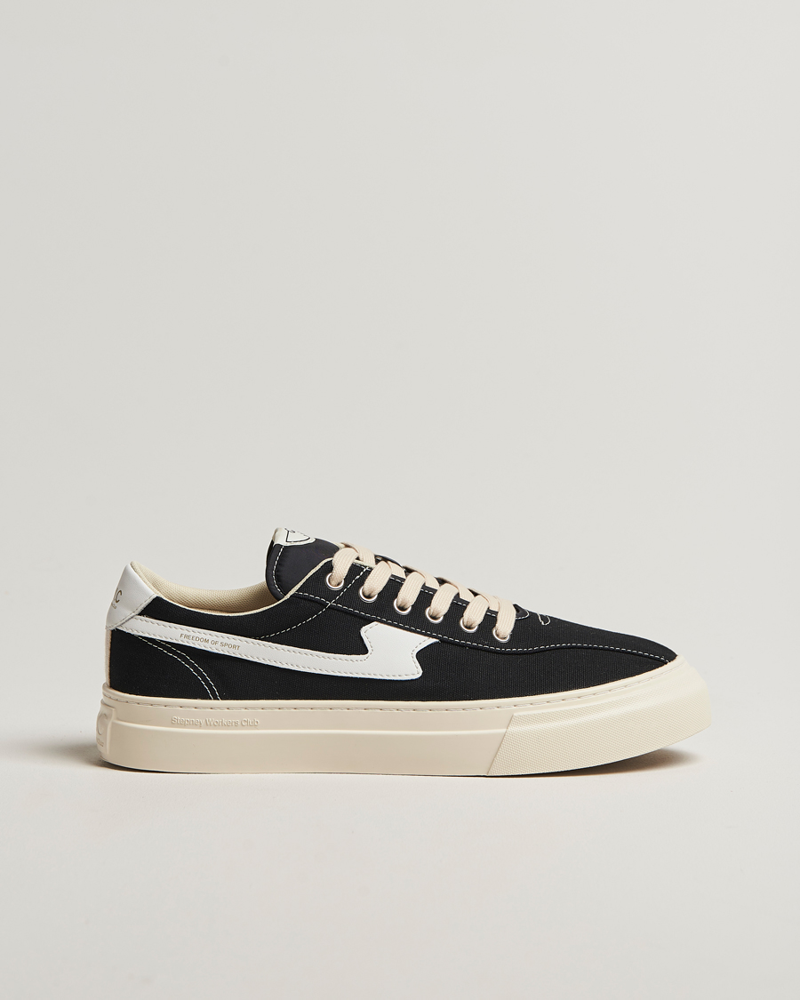 Hombres | Zapatillas | Stepney Workers Club | Dellow S-Strike Cupsole Canvas Sneaker Black/White